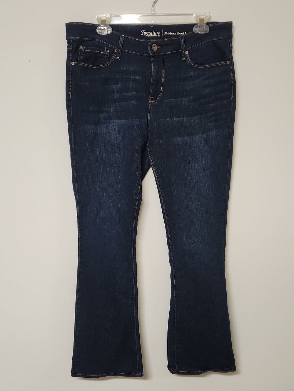 Signature by Levi Strauss Dark Indigo Boot-Cut Jeans